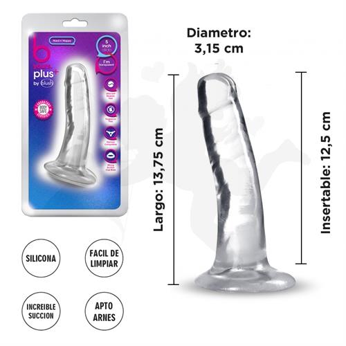 Dildo con sopapa transparente